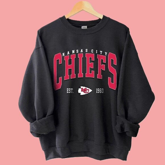 Vtg Kansas City Football Crewneck, Kansas City Football Sweatshirt, Football - Picture 3 of 4